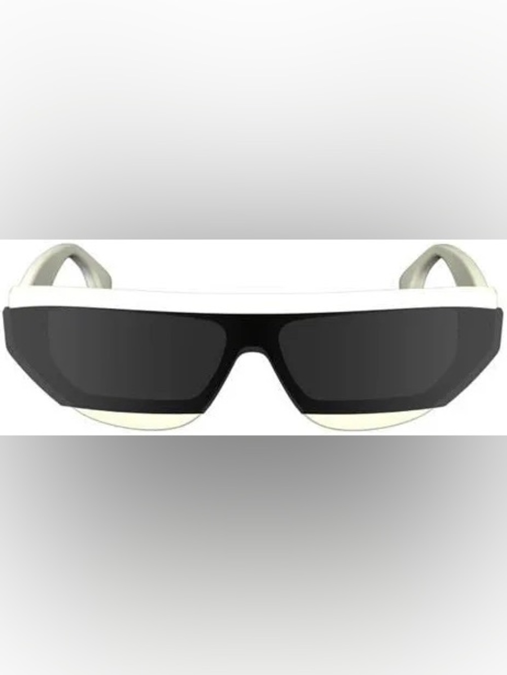 Victoria Beckham White Frame Sunglasses with Dark Lenses